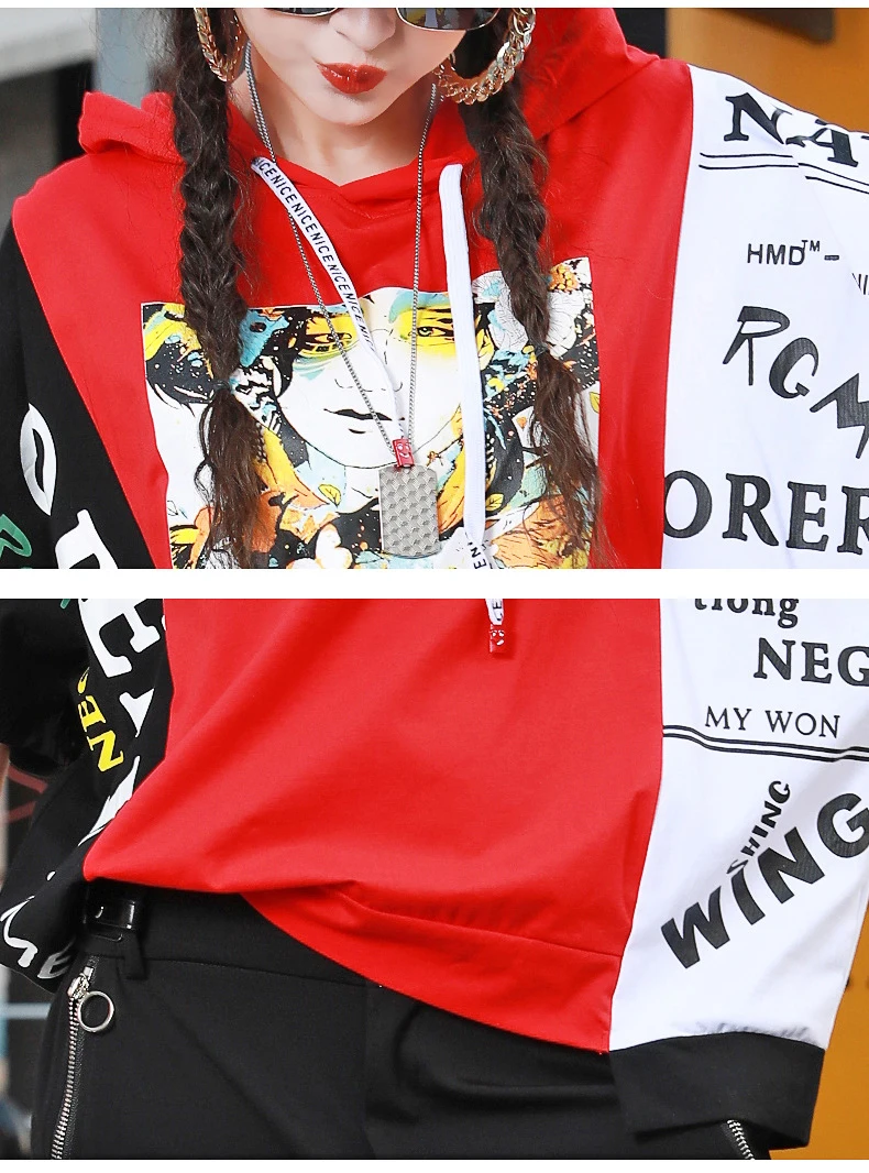 Graphic Letter Print Sweatshirt Women Korean Fashion Harajuku Aestetic Hoodies Oversized T Shirt Color Block Japanese Tracksuit
Graphic Letter Print Sweatshirt Women Korean Fashion Harajuku Aestetic Hoodies Oversized T Shirt Color Block Japanese Tracksuit