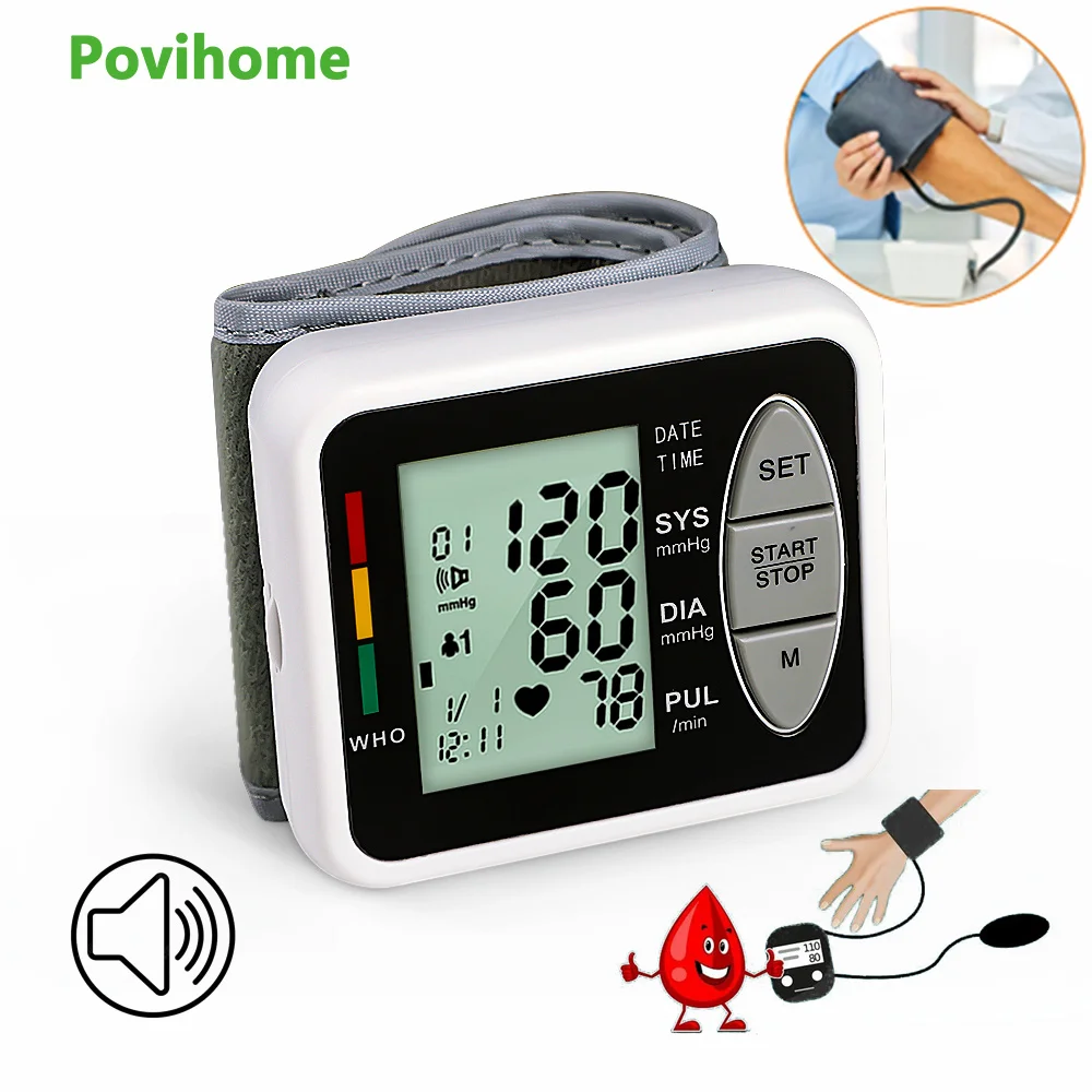 Povihome Medical Digital LCD Display Wrist Blood Pressure Monitor Portable Automatic BP Sphygmomanometer Tonometer Pulse Meter
Povihome Medical Digital LCD Display Wrist Blood Pressure Monitor Portable Automatic BP Sphygmomanometer Tonometer Pulse Meter