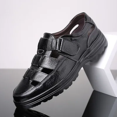 Spring summer and leather leisure men's sandals Velcro breathable flat soles large size men's shoes Wenzhou shoes
Spring summer and leather leisure men's sandals Velcro breathable flat soles large size men's shoes Wenzhou shoes