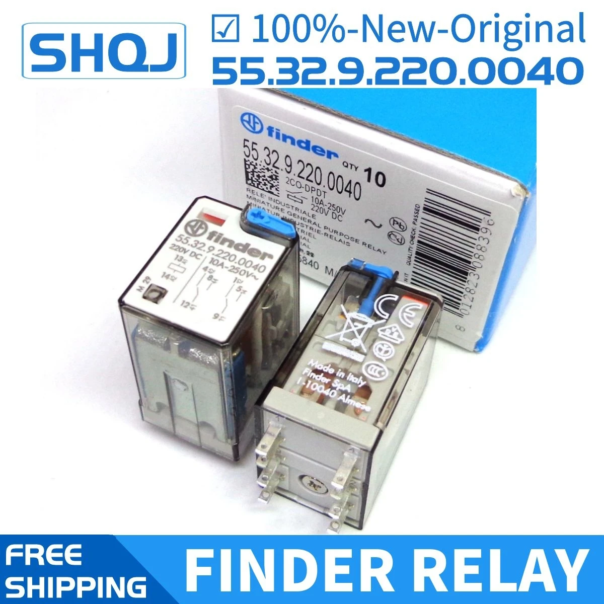 finder relay 55.32.9.220.0040 220VDC 2CO 8PIN 10A 100%-new-original
finder relay 55.32.9.220.0040 220VDC 2CO 8PIN 10A 100%-new-original
