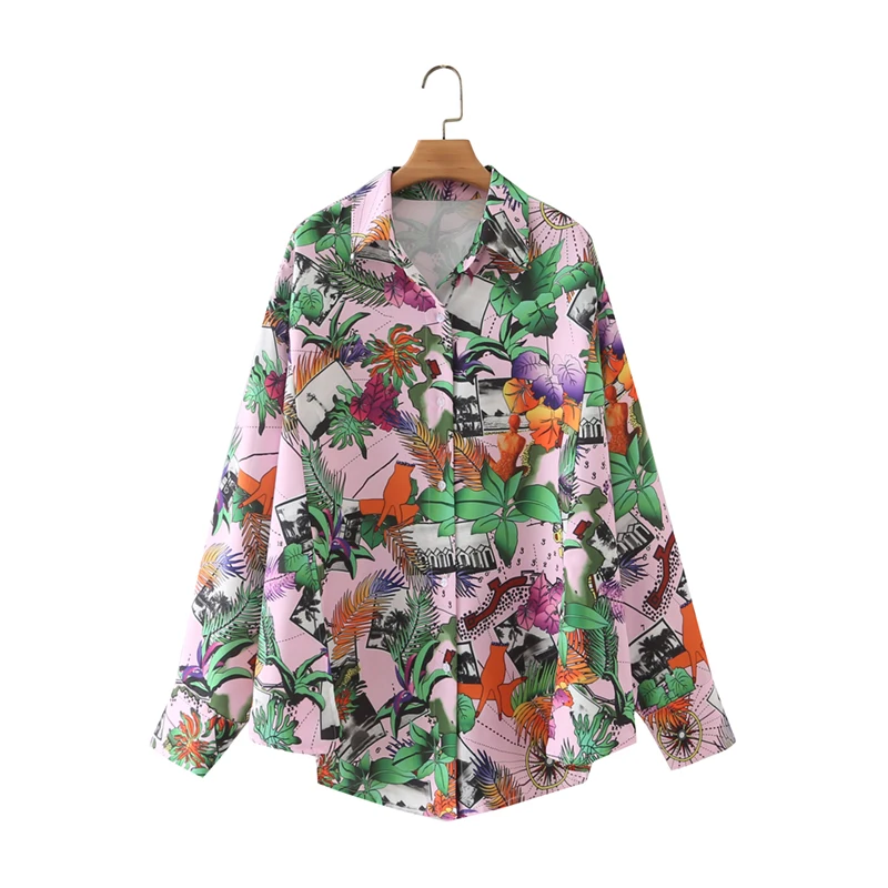 TRAF Women 2021 Fashion Printed Loose Asymmetric Blouses Vintage Long Sleeve Side Vents Female Shirts Streetwear
TRAF Women 2021 Fashion Printed Loose Asymmetric Blouses Vintage Long Sleeve Side Vents Female Shirts Streetwear