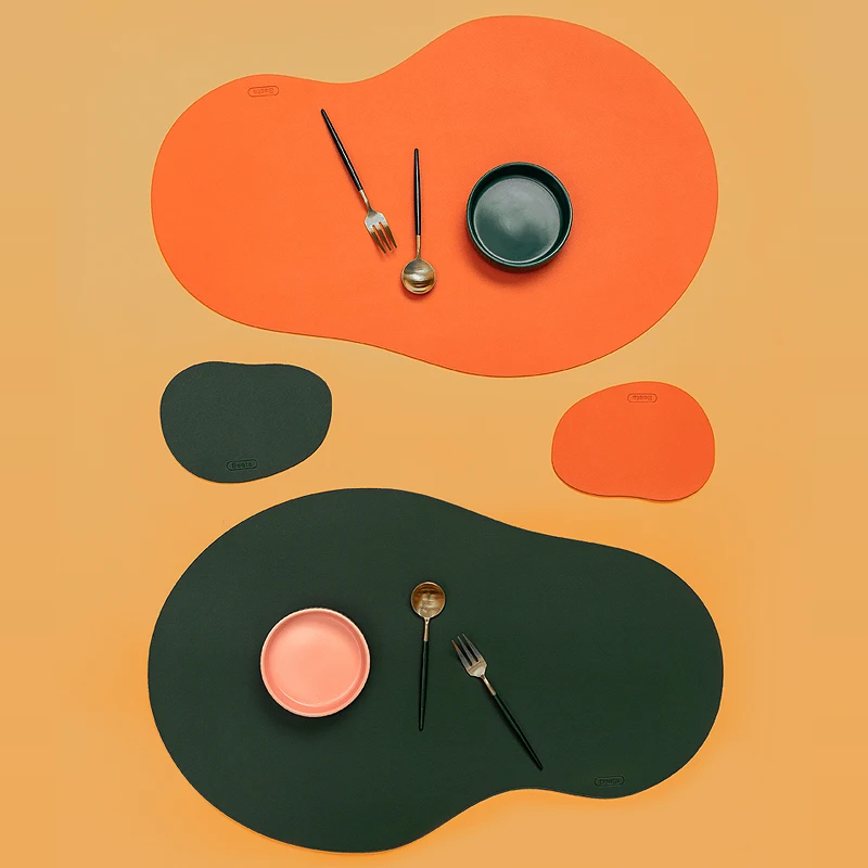 Nordic Leather 2PC Waterproof Oilproof Non-Slip Solid Irregular Mat Hot Pad Placemat Coasters Home Kitchen Accessories New Year
Nordic Leather 2PC Waterproof Oilproof Non-Slip Solid Irregular Mat Hot Pad Placemat Coasters Home Kitchen Accessories New Year