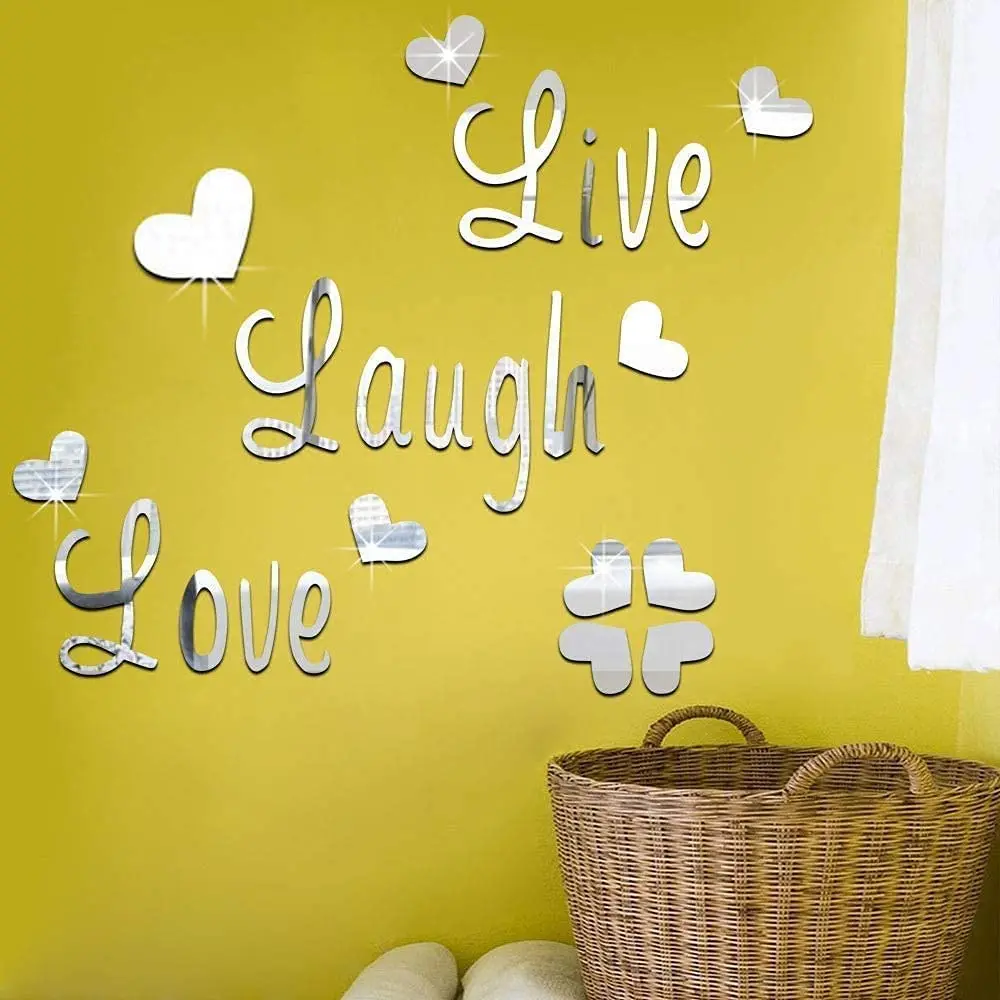 Live love heart words Wedding Decor Acrylic Mirror Sticker Kid's Room DIY Accessory Party Guest Gifts
Live love heart words Wedding Decor Acrylic Mirror Sticker Kid's Room DIY Accessory Party Guest Gifts