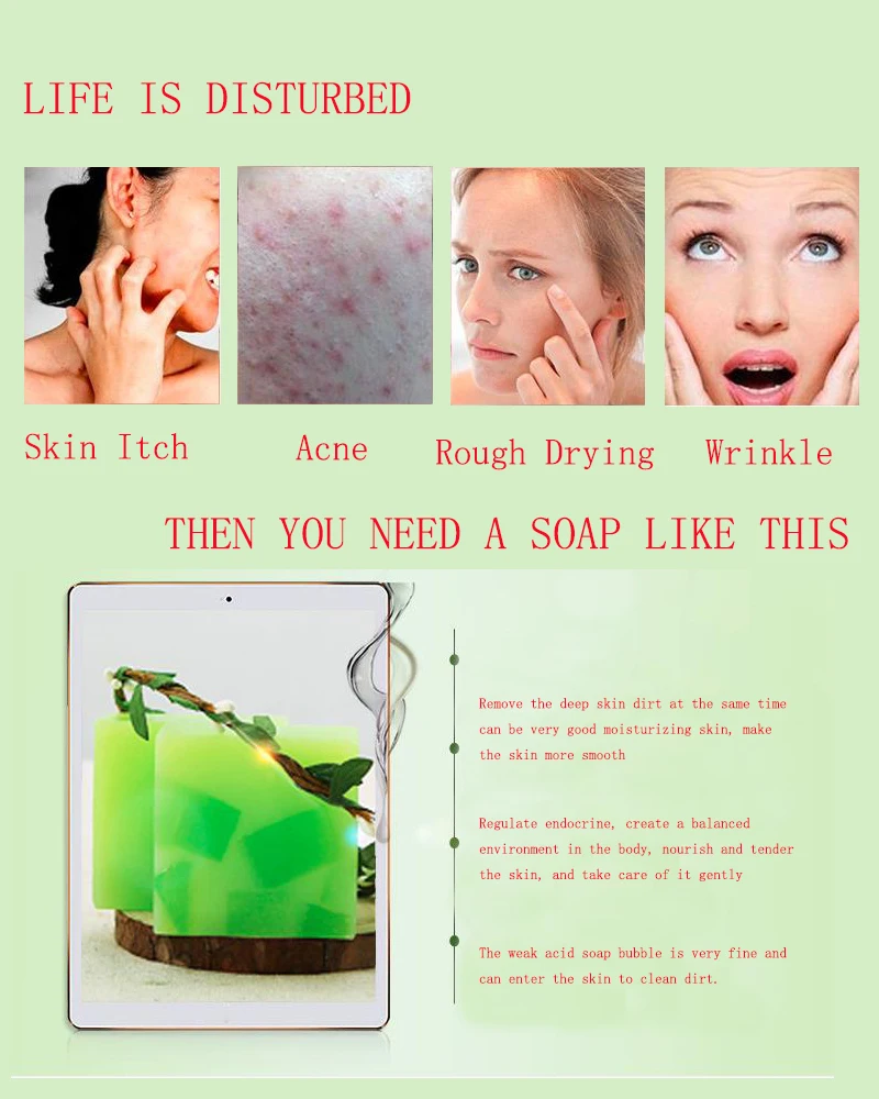 1 Pc 100g Aloe Essential Oil Handmade Soap Summer Moisturizing Hydrating Soap Oil Control Cleaning Soap
1 Pc 100g Aloe Essential Oil Handmade Soap Summer Moisturizing Hydrating Soap Oil Control Cleaning Soap