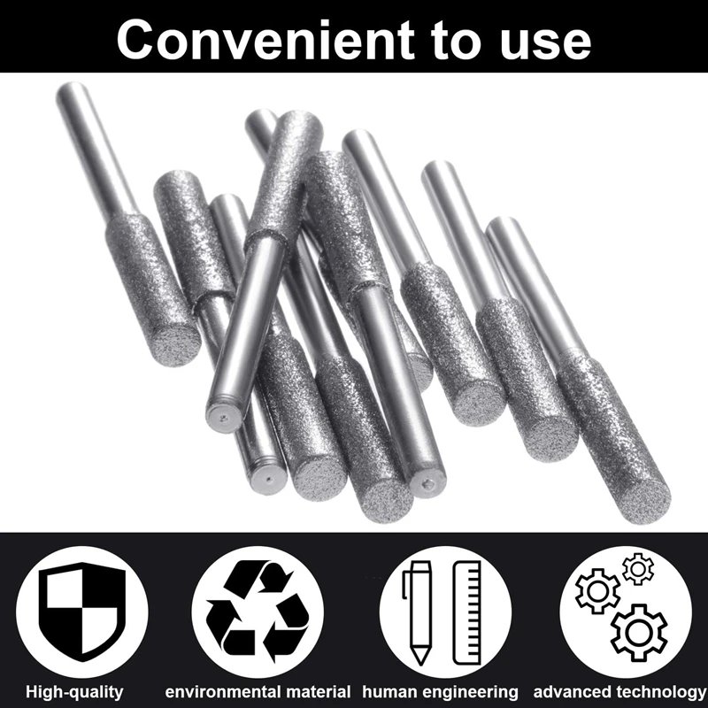 20 Pcs Chainsaw Sharpener Stone Diamond Coated Cylindrical Burr Polishing Grinding Tool Grinding Bits, 5/32 Inch/ 4 mm 
20 Pcs Chainsaw Sharpener Stone Diamond Coated Cylindrical Burr Polishing Grinding Tool Grinding Bits, 5/32 Inch/ 4 mm