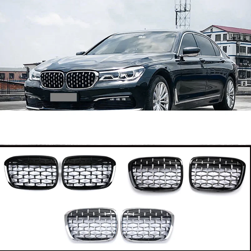 For BMW 7 Series G11 G12 Diamond Grille Meteor Style Front Bumper Grill Car Styling 2016+
For BMW 7 Series G11 G12 Diamond Grille Meteor Style Front Bumper Grill Car Styling 2016+