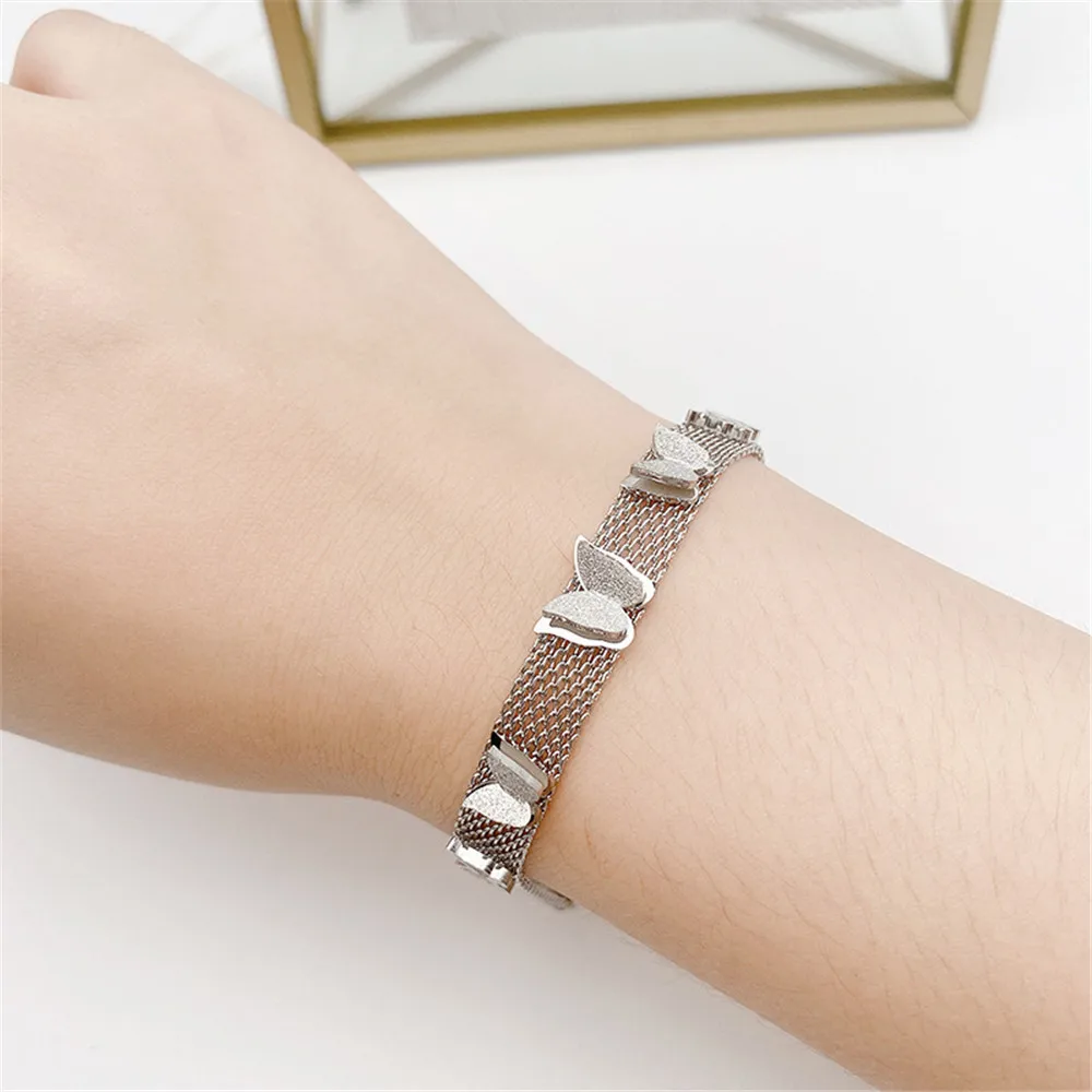 2021 Anti-fading Matte Butterfly Waterproof Bracelet Lady 316L Rose Gold Titanium Steel Chain Bracelet Metal Stainless Steel
2021 Anti-fading Matte Butterfly Waterproof Bracelet Lady 316L Rose Gold Titanium Steel Chain Bracelet Metal Stainless Steel
