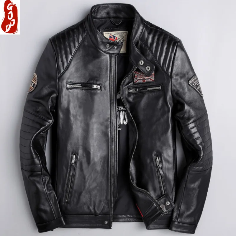 Autumn Genuine Leather Jacket Men Clothes 2021 Streetwear 100% Sheepskin Coat Male Fashion Motorcycle Fit Jaqueta LW1092
Autumn Genuine Leather Jacket Men Clothes 2021 Streetwear 100% Sheepskin Coat Male Fashion Motorcycle Fit Jaqueta LW1092
