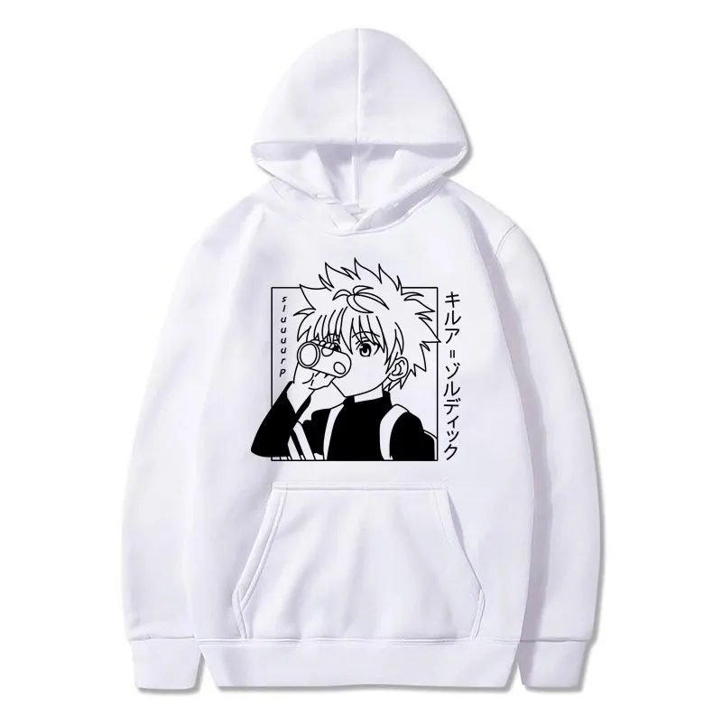 Japanese Anime Funny Killua Eyes Killua HxH Hoodies 2021 Winter Japan Style Hunter X Hunter Sweatshirts Streetwear for Women/men
Japanese Anime Funny Killua Eyes Killua HxH Hoodies 2021 Winter Japan Style Hunter X Hunter Sweatshirts Streetwear for Women/men
