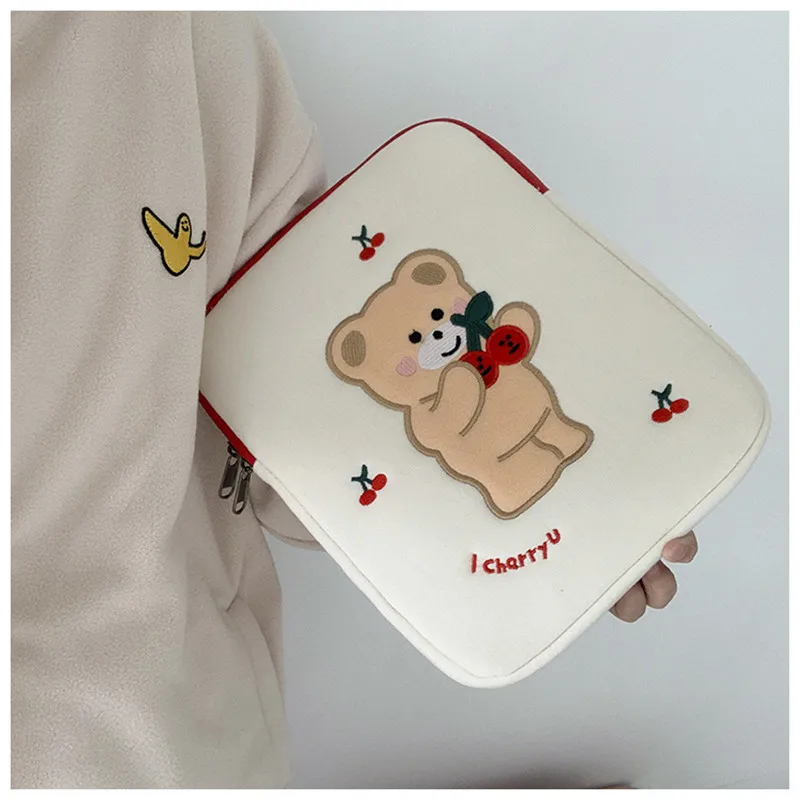 12.9 inch tablet case laptop bag cute cartoon cherry bear embroidery laptop bag for ipad pro 9.7 10.5 11 13 inch Ipad liner bag
12.9 inch tablet case laptop bag cute cartoon cherry bear embroidery laptop bag for ipad pro 9.7 10.5 11 13 inch Ipad liner bag