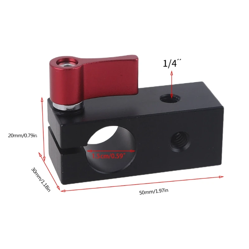R58B Single Hole 15mm Rail Clamp Mount Rod Clamp on DSLR Camera Handle/Cage/Plate for Rod Extension DSLR Camera Rig
R58B Single Hole 15mm Rail Clamp Mount Rod Clamp on DSLR Camera Handle/Cage/Plate for Rod Extension DSLR Camera Rig