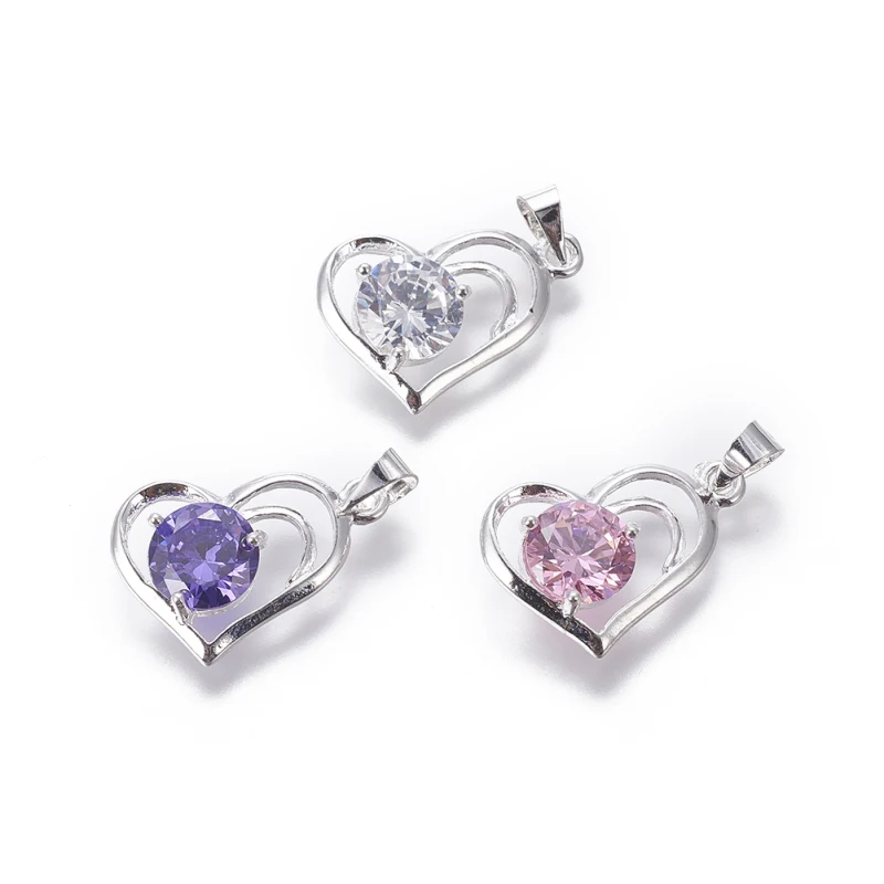 5pcs Cubic Zirconia Heart Pendant Charms Silver Color Plated for Necklace Jewelry DIY Making Accessories Valentine's Gifts
5pcs Cubic Zirconia Heart Pendant Charms Silver Color Plated for Necklace Jewelry DIY Making Accessories Valentine's Gifts