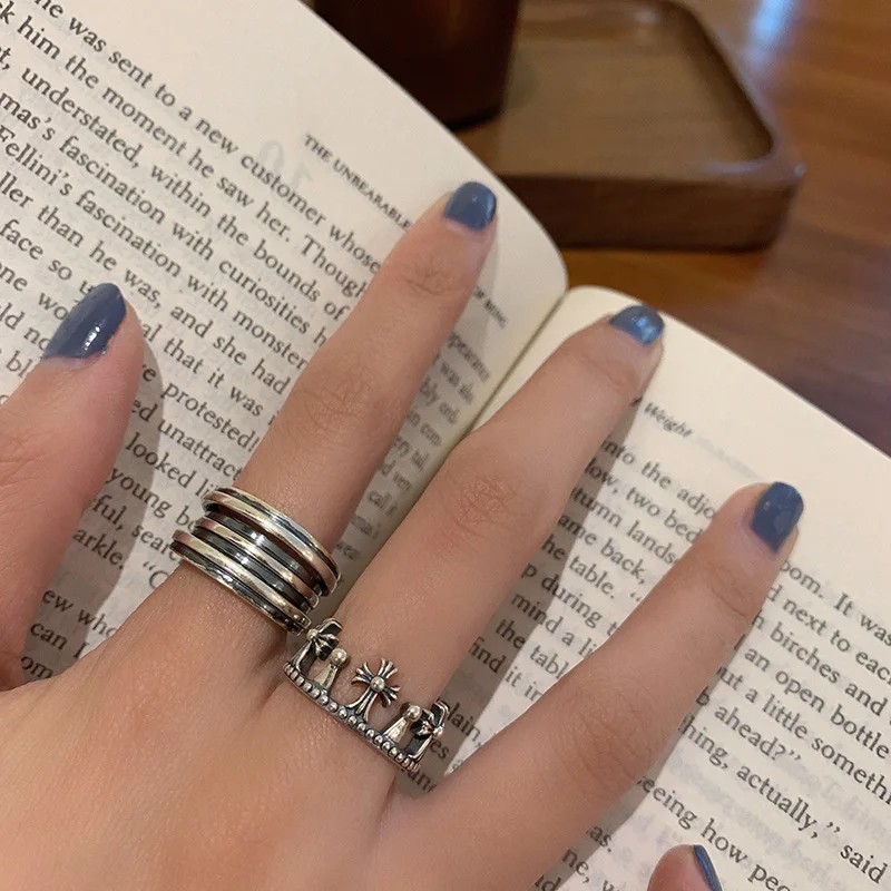 FMILY Minimalist 925 Sterling Silver Personality Wide-sided Multi-layer Ring Retro Fashion Hip-hop Jewelry for Girlfriend Gifts
FMILY Minimalist 925 Sterling Silver Personality Wide-sided Multi-layer Ring Retro Fashion Hip-hop Jewelry for Girlfriend Gifts