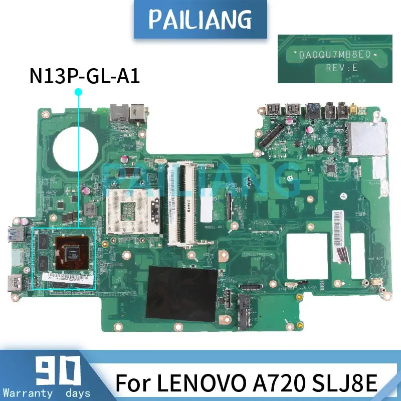 Материнская плата PAILIANG для ноутбука LENOVO A720 SLJ8E, материнская плата DA0QU7MB8E0 90001493 DDR3
Материнская плата PAILIANG для ноутбука LENOVO A720 SLJ8E, материнская плата DA0QU7MB8E0 90001493 DDR3
