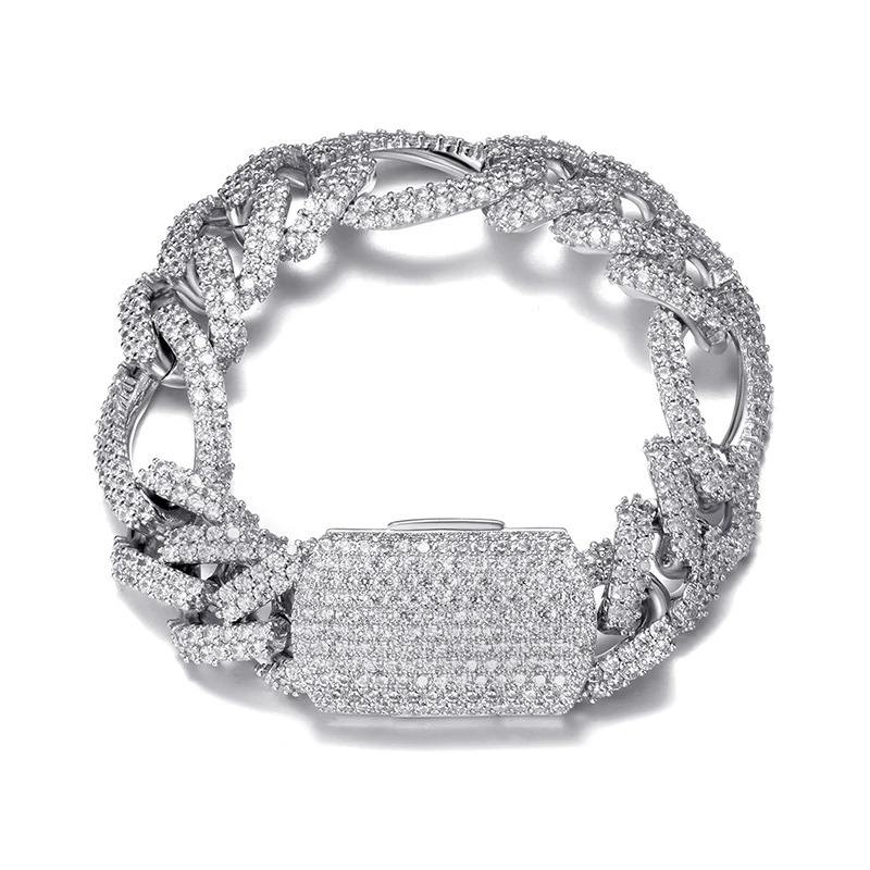 US7 18MM 2 Rows Figaro Cuban Link Bracelet Iced Out CZ Stones Copper Bracelet Setting AAA+ For Men Jewelry Hip Hop Jewelry 
US7 18MM 2 Rows Figaro Cuban Link Bracelet Iced Out CZ Stones Copper Bracelet Setting AAA+ For Men Jewelry Hip Hop Jewelry