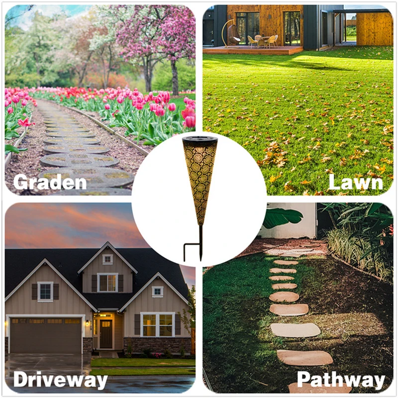 Outdoor Waterproof Solar Garden Metal Stake LED Projecting Lamp Hollow Carved Floral Shadow Decorative Lights for Lawn Yard Path
Outdoor Waterproof Solar Garden Metal Stake LED Projecting Lamp Hollow Carved Floral Shadow Decorative Lights for Lawn Yard Path