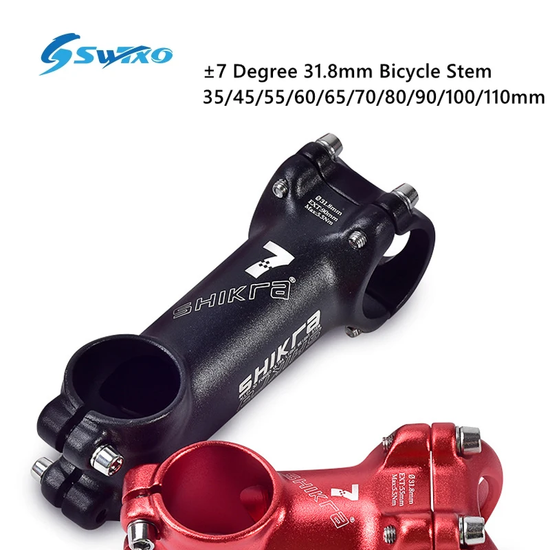 31.8 Stem 35/45/55/60/65/70/80/90/100/110mm 7 Degree Ultralight Bike Handlebar Stem Suitable for Mountain Bike Road Bike BMX MTB
31.8 Stem 35/45/55/60/65/70/80/90/100/110mm 7 Degree Ultralight Bike Handlebar Stem Suitable for Mountain Bike Road Bike BMX MTB