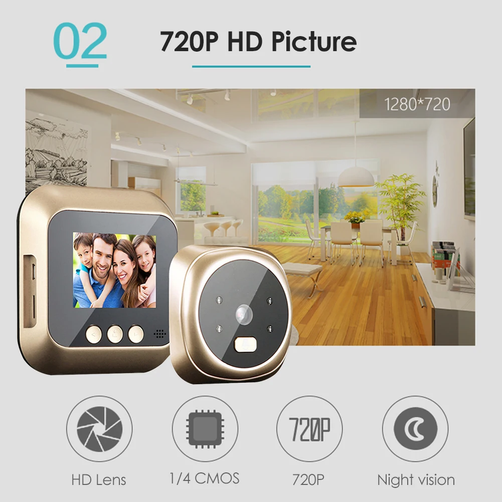 2.4 inch LCD Night Vision Digital Doorbell Door Video Eye Camera Viewer Ring Home Office Security Protection Supplies
2.4 inch LCD Night Vision Digital Doorbell Door Video Eye Camera Viewer Ring Home Office Security Protection Supplies
