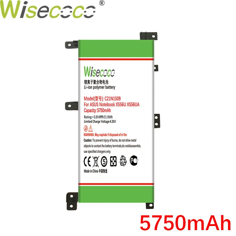Wisecoco C21N1509 5750mAh Battery For ASUS X556U X556UA X556UB X556UJ X556UQ X556UV Battery Replace + Tracking Number
Wisecoco C21N1509 5750mAh Battery For ASUS X556U X556UA X556UB X556UJ X556UQ X556UV Battery Replace + Tracking Number