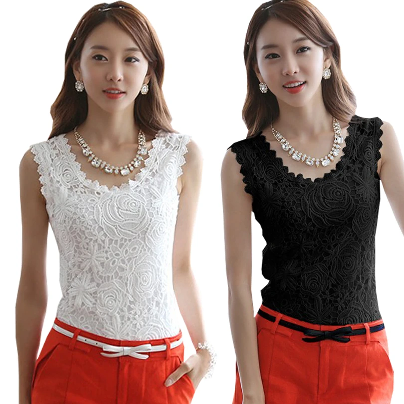 LJCUIYAO Fashion Clothing Solid Shirt Women Blouse Summer Womens Tops And Blouses Lace Patchwork Sleeveless Blusas
LJCUIYAO Fashion Clothing Solid Shirt Women Blouse Summer Womens Tops And Blouses Lace Patchwork Sleeveless Blusas