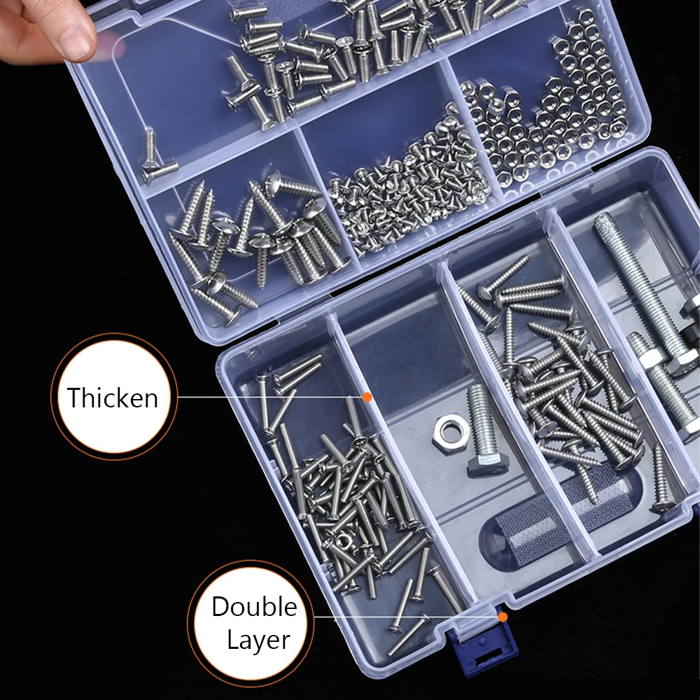 Прозрачная пластиковая коробка для хранения ювелирных изделий сортировки
