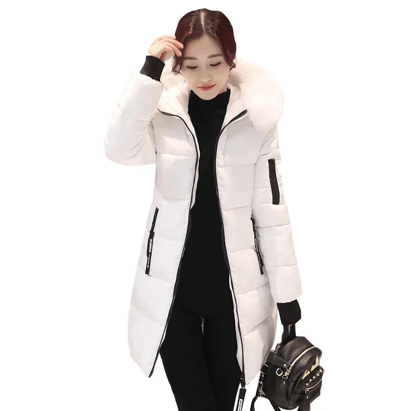 Down Cotton Coat Women 2021 New Winter Korean Slim Outerwear Hooded Fur Collar Parkas Mid-length Thicken Jacket Female JD1317
Down Cotton Coat Women 2021 New Winter Korean Slim Outerwear Hooded Fur Collar Parkas Mid-length Thicken Jacket Female JD1317