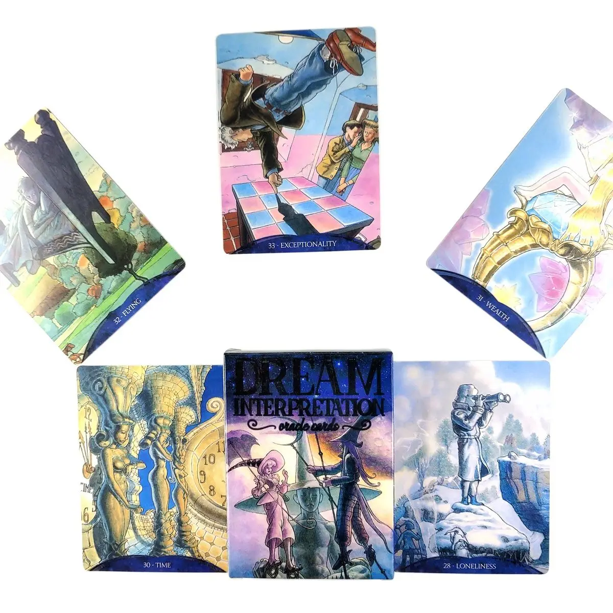 New Arrival High Quality Dream Interpretation Tarot Cards Fortune Guidance Telling Divination Deck Board Game Leisure Party
New Arrival High Quality Dream Interpretation Tarot Cards Fortune Guidance Telling Divination Deck Board Game Leisure Party