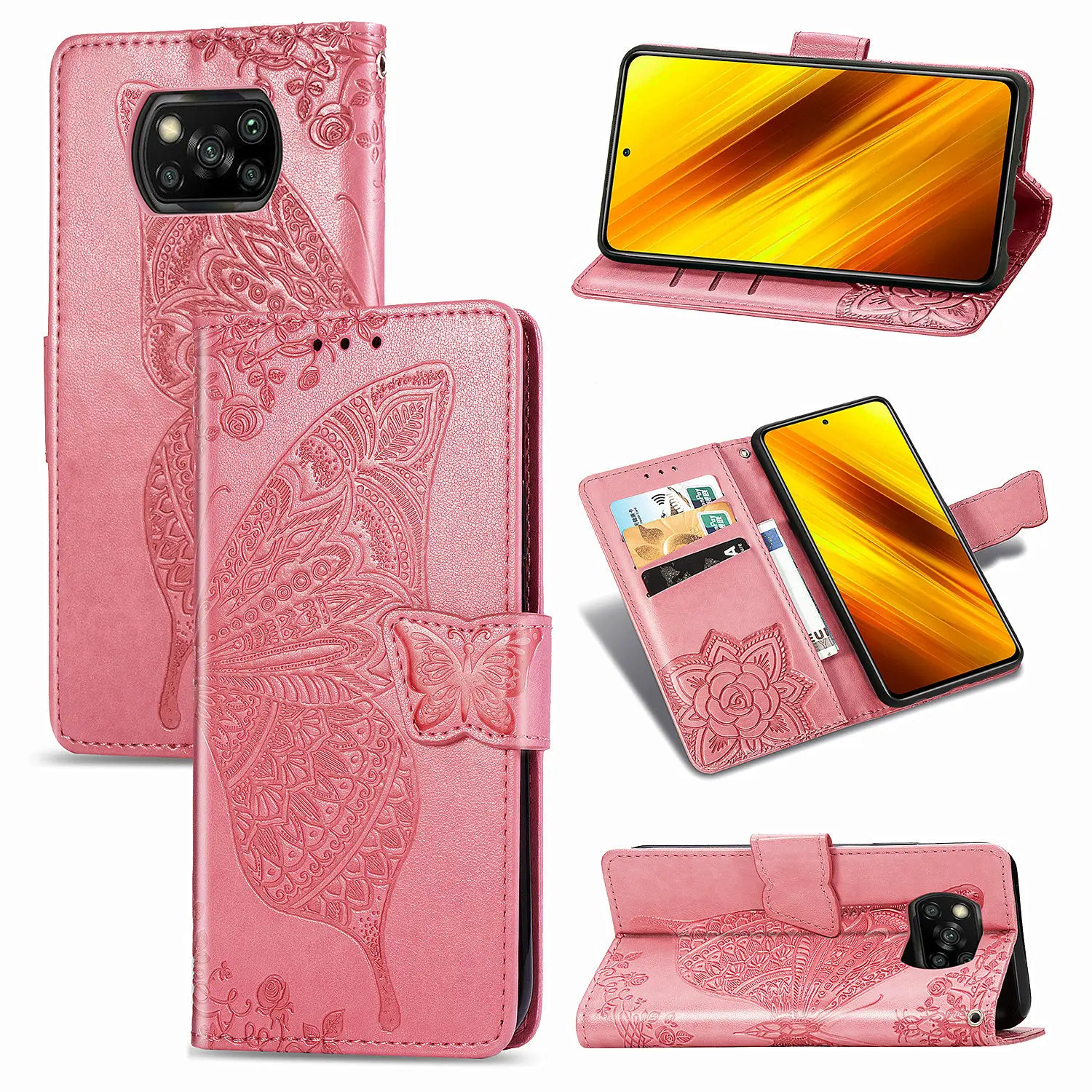 Case For Xiaomi Poco X3 NFC Luxury PU Leather Wallet Butterfly Flip Phone Cover For Xiaomi Redmi 9A 9C Mi 10T Lite Pro Stand Bag 
Case For Xiaomi Poco X3 NFC Luxury PU Leather Wallet Butterfly Flip Phone Cover For Xiaomi Redmi 9A 9C Mi 10T Lite Pro Stand Bag