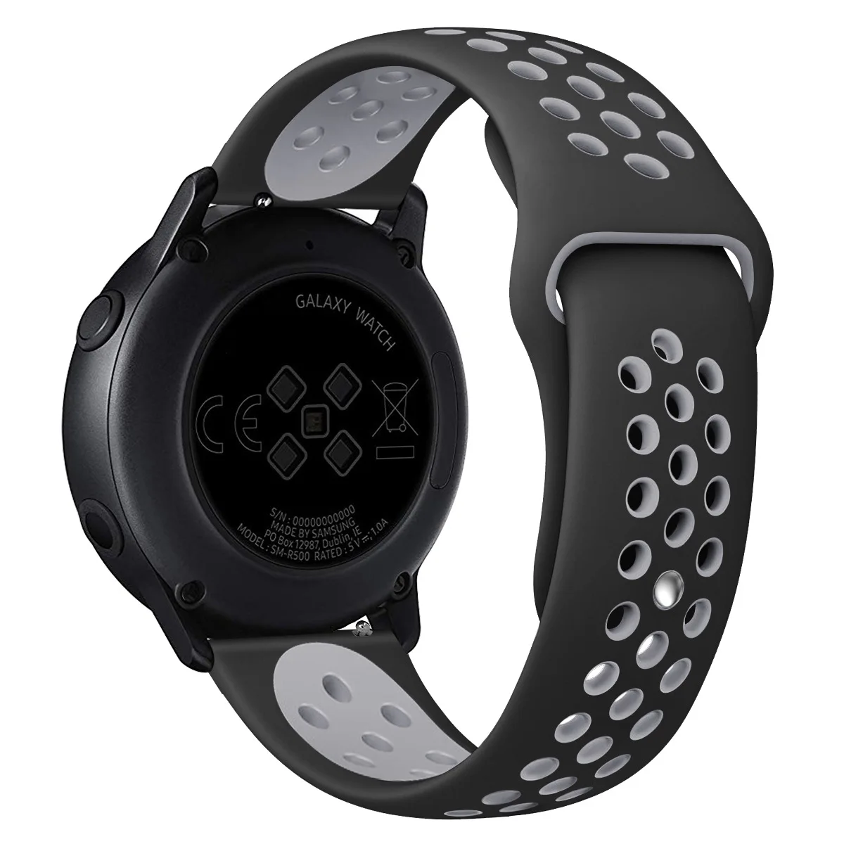 Ремешок силиконовый для Samsung Galaxy Watch 3 браслет Gear S3 46 мм 42 Huawei GT2 Correa Active 2 40 44