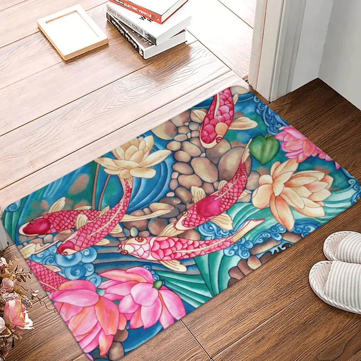 Japanese Koi Fish Doormat Rug carpet Mat Footpad Polyester Non-slip Absorbent Mat Entrance Kitchen Bedroom balcony toilet
Japanese Koi Fish Doormat Rug carpet Mat Footpad Polyester Non-slip Absorbent Mat Entrance Kitchen Bedroom balcony toilet