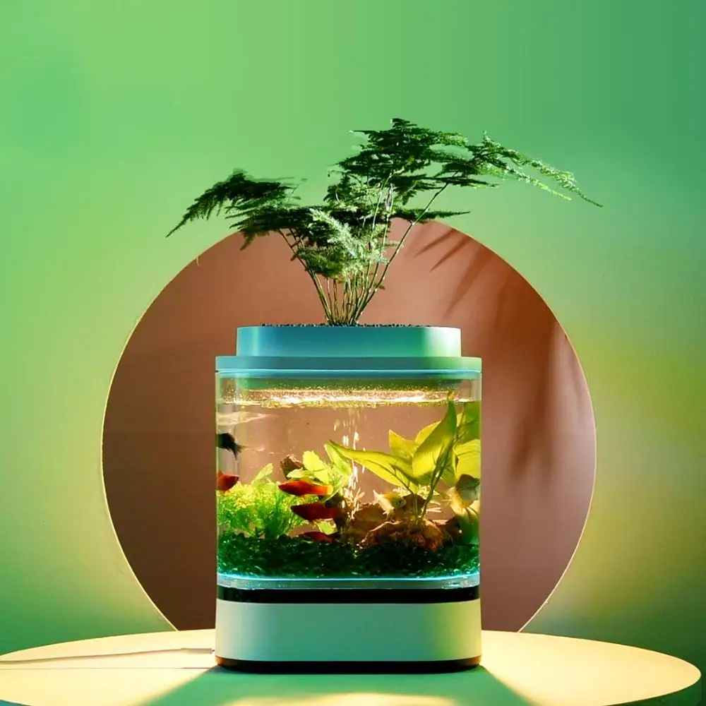 Аквариум YouPin Geometrc Mini Lazy Fish Tank Pro C300 самоочищающийся аквариум со светодиодной