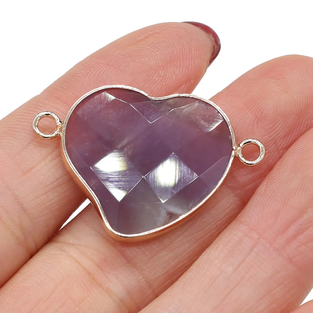 Natural Stone Connector Peach Heart Shape For DIY Bracelet Exquisite Jewelry Decoration Accessories Size 22x32mm
Natural Stone Connector Peach Heart Shape For DIY Bracelet Exquisite Jewelry Decoration Accessories Size 22x32mm