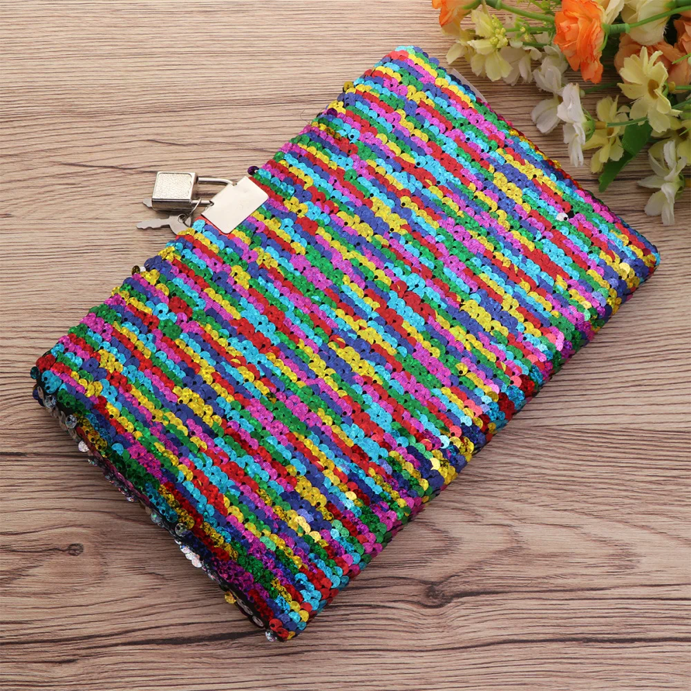 PET Sequin Notebook Notepad Memo Notebook with Lock Note Pads Schedule Checklist for Diary Journal Travel (Colorful)
PET Sequin Notebook Notepad Memo Notebook with Lock Note Pads Schedule Checklist for Diary Journal Travel (Colorful)