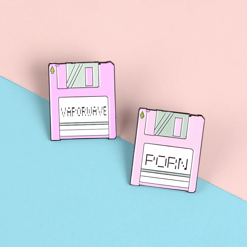Винтажный Розовый Жесткий диск для хранения SD карта пиксель "Vaporwave"
