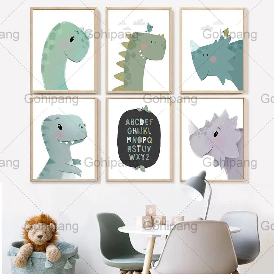 Nordic Cartoon Art Decor Dinosaur Alphabet Picture Nursery Kids Room Wall Decor Quality Canvas Painting Home Decor Poster A998
Nordic Cartoon Art Decor Dinosaur Alphabet Picture Nursery Kids Room Wall Decor Quality Canvas Painting Home Decor Poster A998