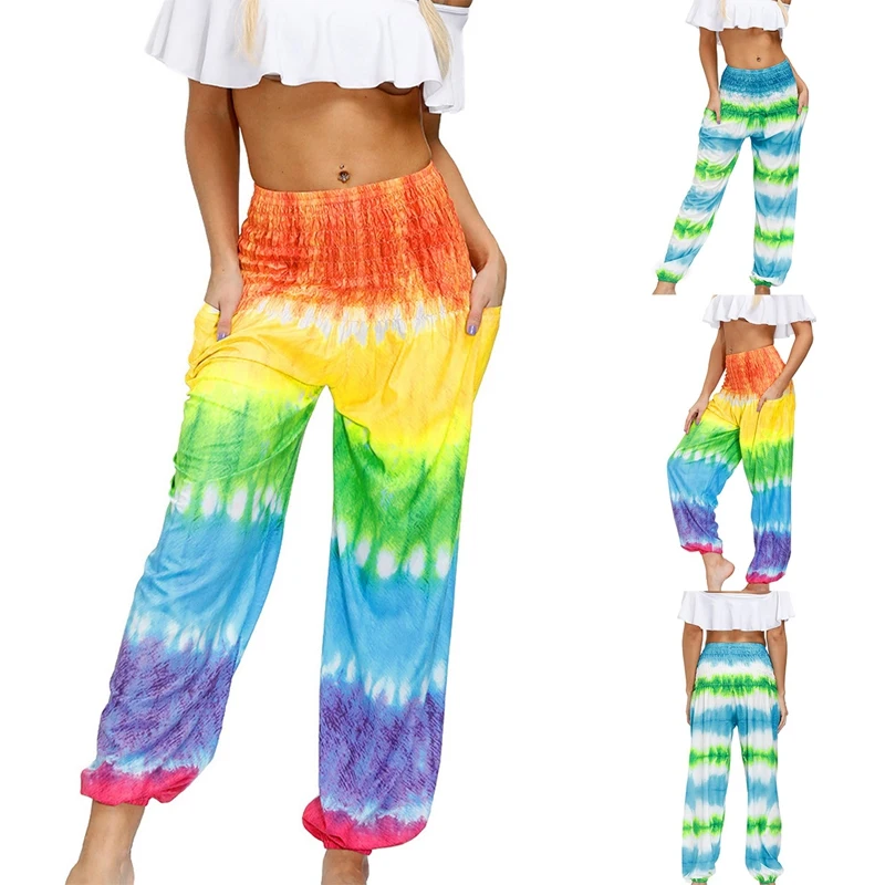 Summer Harem Pants Hippie Yoga Bohemian Beach Pleated Waist Women's Color Printed Trousers
Summer Harem Pants Hippie Yoga Bohemian Beach Pleated Waist Women's Color Printed Trousers