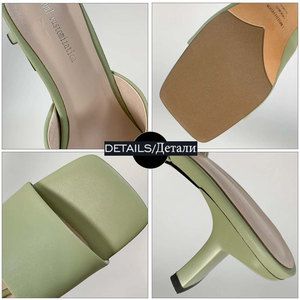 ISNOM Genuine Leather Slippers Women Strange High Heels Mules Shoes Woman Summer Slides Dress Ladies Slippers Open Toe
ISNOM Genuine Leather Slippers Women Strange High Heels Mules Shoes Woman Summer Slides Dress Ladies Slippers Open Toe