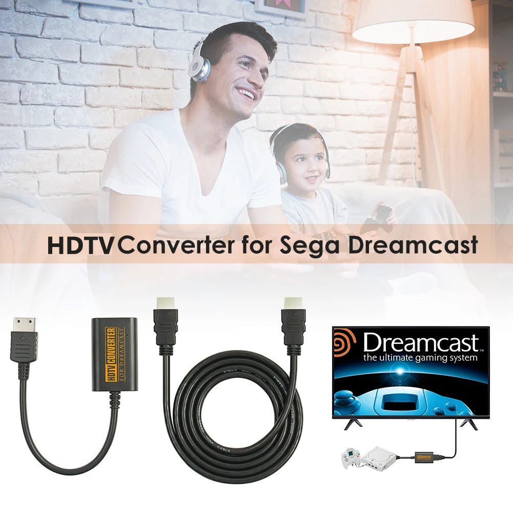 Совместимый с HDMI адаптер HD Link кабель конвертер поддерживает видео/аудио выход