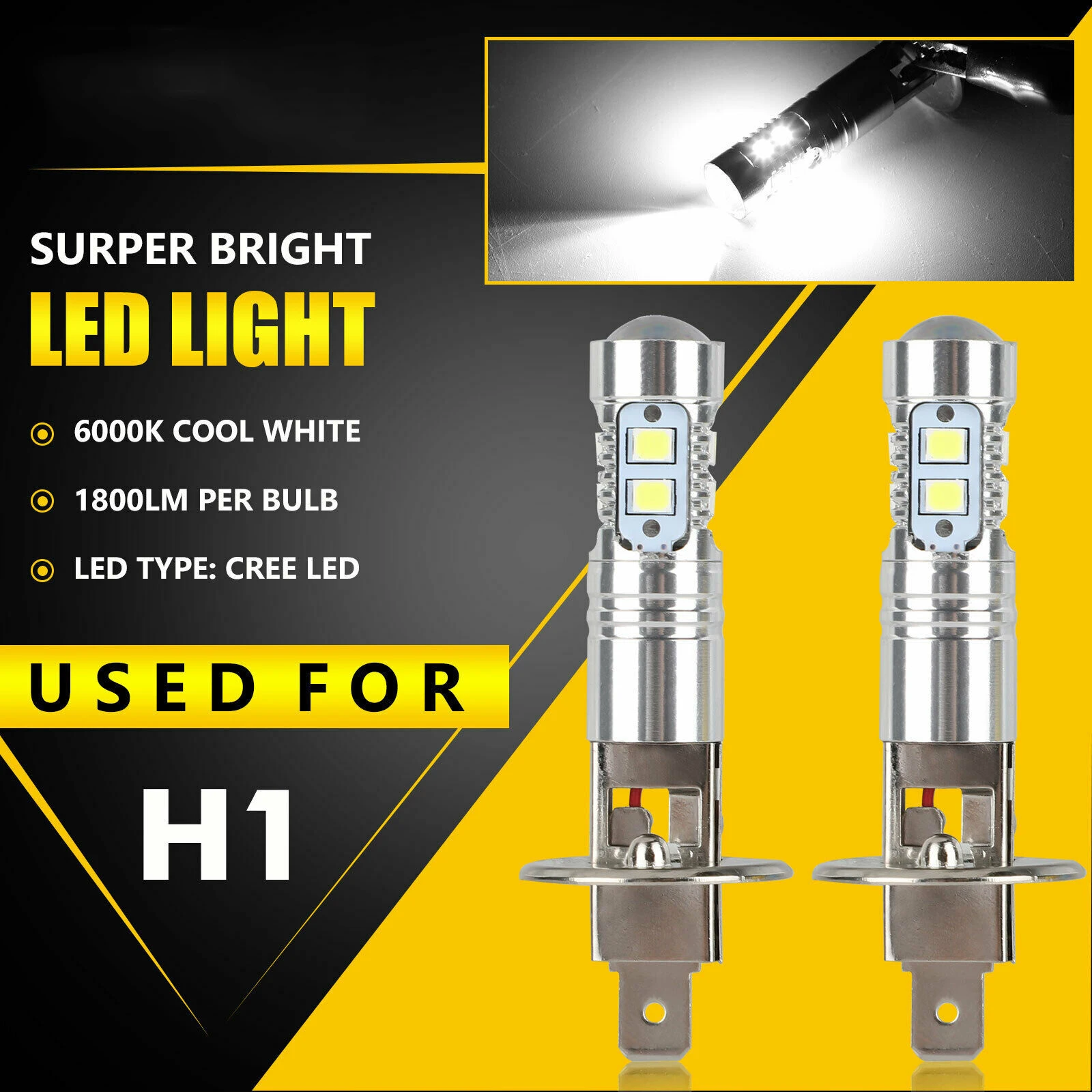 2pcs H1 Cob Car Led Headlight Headlamp 6000k High Power Auto Light-emitting Diode Lamp Accessory Car-styling Fog Light Bulb
2pcs H1 Cob Car Led Headlight Headlamp 6000k High Power Auto Light-emitting Diode Lamp Accessory Car-styling Fog Light Bulb