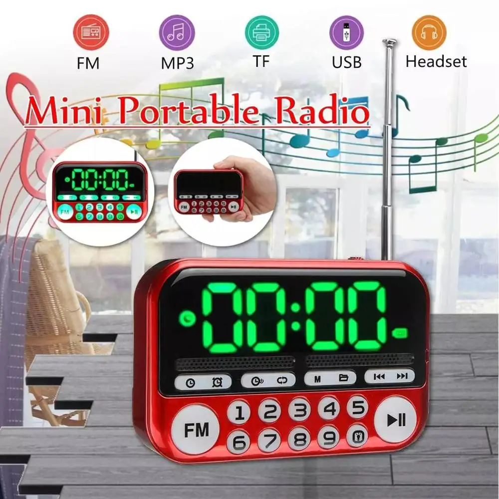 Портативное мини-FM-радио, стерео, Встроенные колонки, музыкальный проигрыватель с подсветкой, карта для пожилых людей, радио, дисплей времени + выключение таймера
Портативное мини-FM-радио, стерео, Встроенные колонки, музыкальный проигрыватель с подсветкой, карта для пожилых людей, радио, дисплей времени + выключение таймера