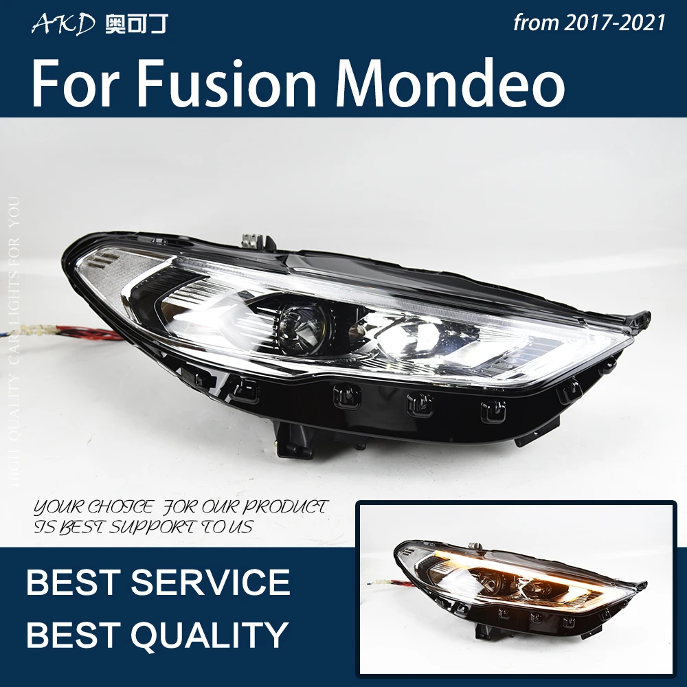 

Автостайлинг для Mondeo Fusion 2017-2021 светодиодные фары DRL Противотуманные фары указатели поворота фары ближнего и дальнего света линзы проектора ...