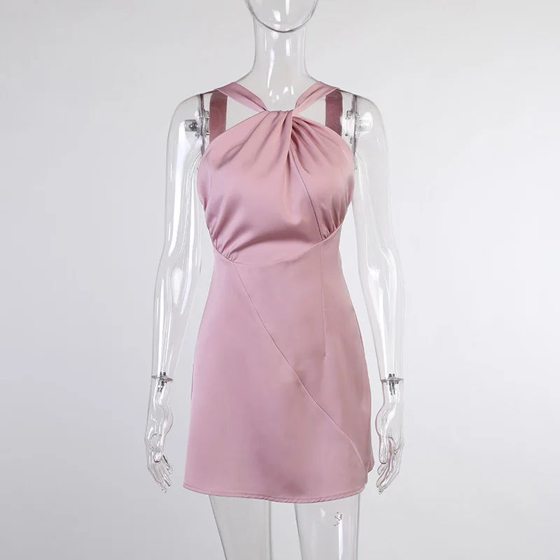 2021 Backless Slim Elegant Fashion Sleeveless Mini Dress Lace Up Strapless Sexy Solid Designed Dresses For Women Summer Spring
2021 Backless Slim Elegant Fashion Sleeveless Mini Dress Lace Up Strapless Sexy Solid Designed Dresses For Women Summer Spring