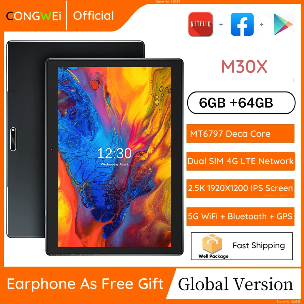 Планшет с 10,1-дюймовым дисплеем, 10-ядерным процессором MT6797, Bluetooth, GPS, Wi-Fi
Планшет с 10,1-дюймовым дисплеем, 10-ядерным процессором MT6797, Bluetooth, GPS, Wi-Fi
