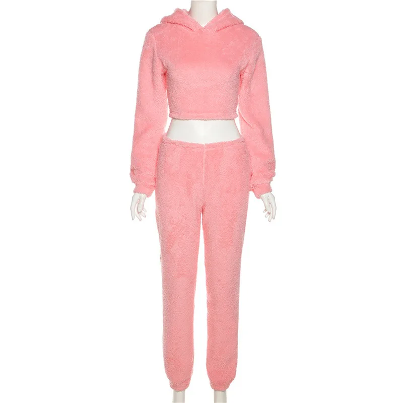 Женская зимняя одежда anjahome комплект из 2 предметов розовый костюм двух с