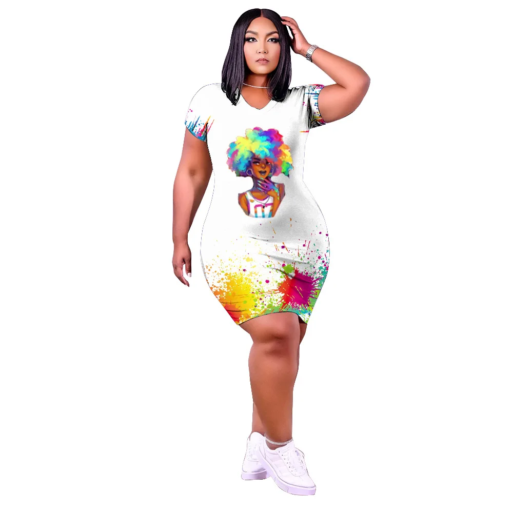 Women Mini Dress Print Short Sleeve V-neck Skinny Stretchy Bodycon Dresses Casual Fashion Vestidos Summer Outfits
Women Mini Dress Print Short Sleeve V-neck Skinny Stretchy Bodycon Dresses Casual Fashion Vestidos Summer Outfits