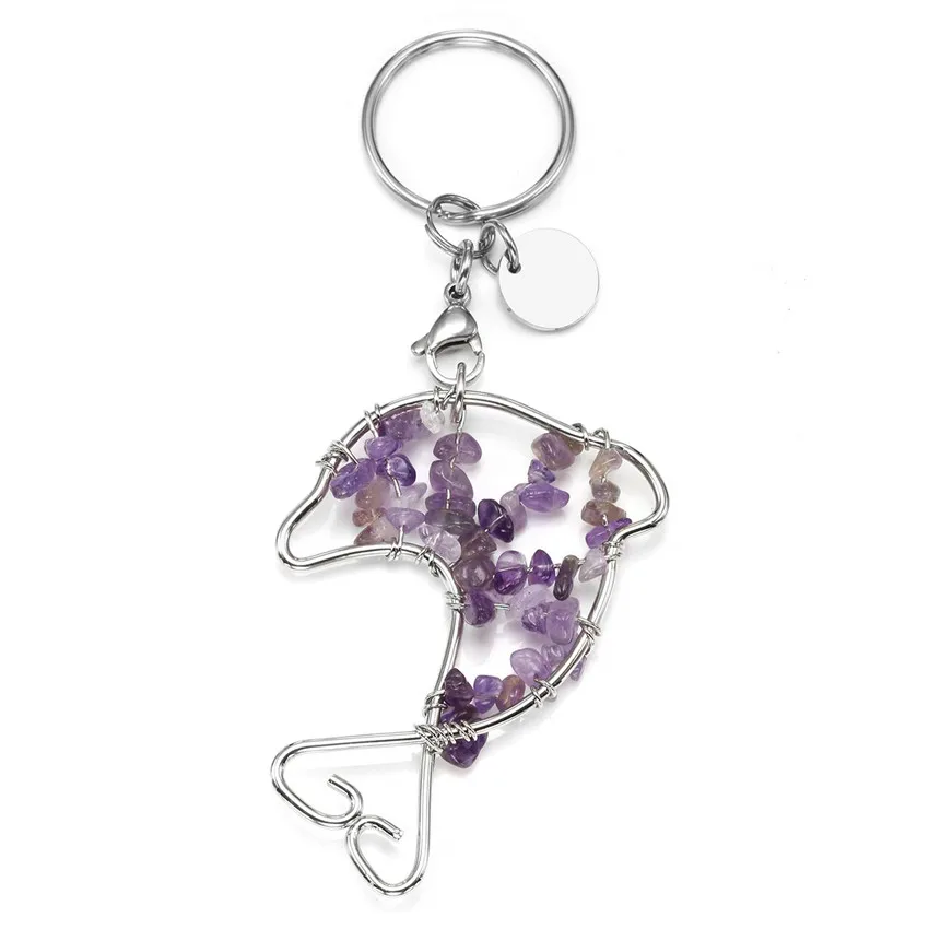 Silver Plated Lobster Clasp Circle Lovely Dolphin Aquamarines Crystal Key Chain Tourmaline Stone Animal Jewelry
Silver Plated Lobster Clasp Circle Lovely Dolphin Aquamarines Crystal Key Chain Tourmaline Stone Animal Jewelry