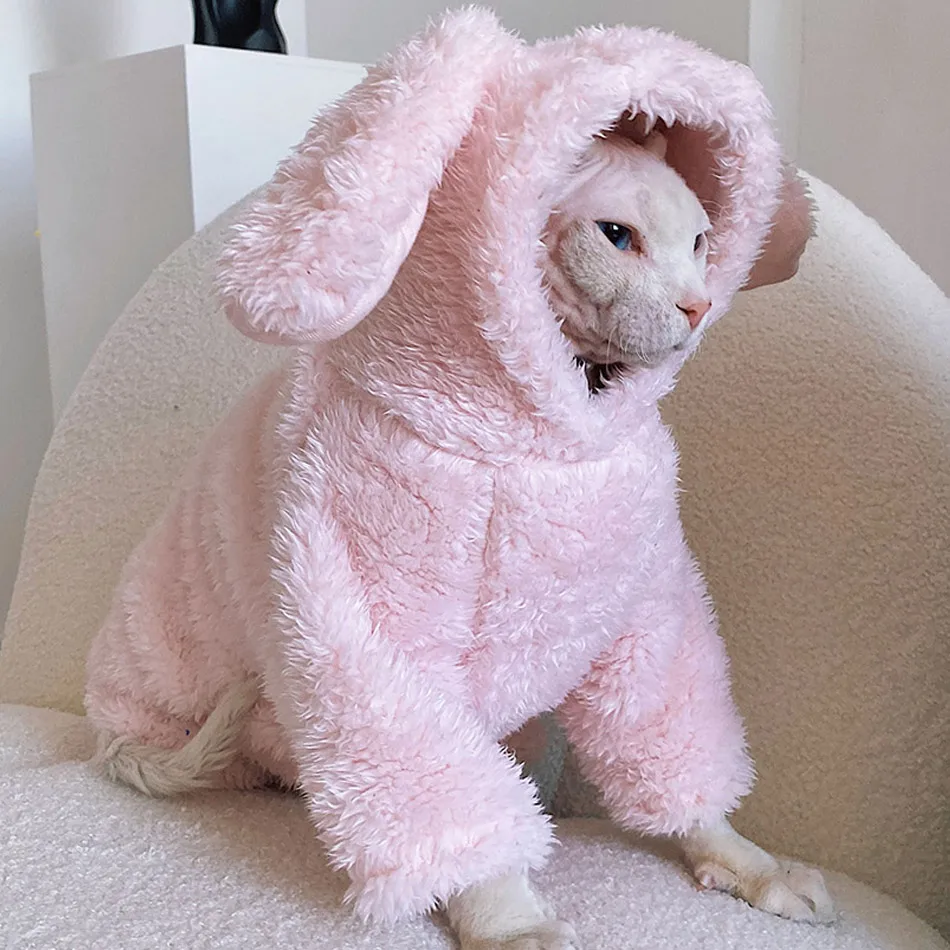 Sphynx Cat Clothes Cute Rabbit Costume Sphinx Cat Clothes Winter Warm Coat Clothing For Sphints Overall Soft Comfort Sphink
Sphynx Cat Clothes Cute Rabbit Costume Sphinx Cat Clothes Winter Warm Coat Clothing For Sphints Overall Soft Comfort Sphink