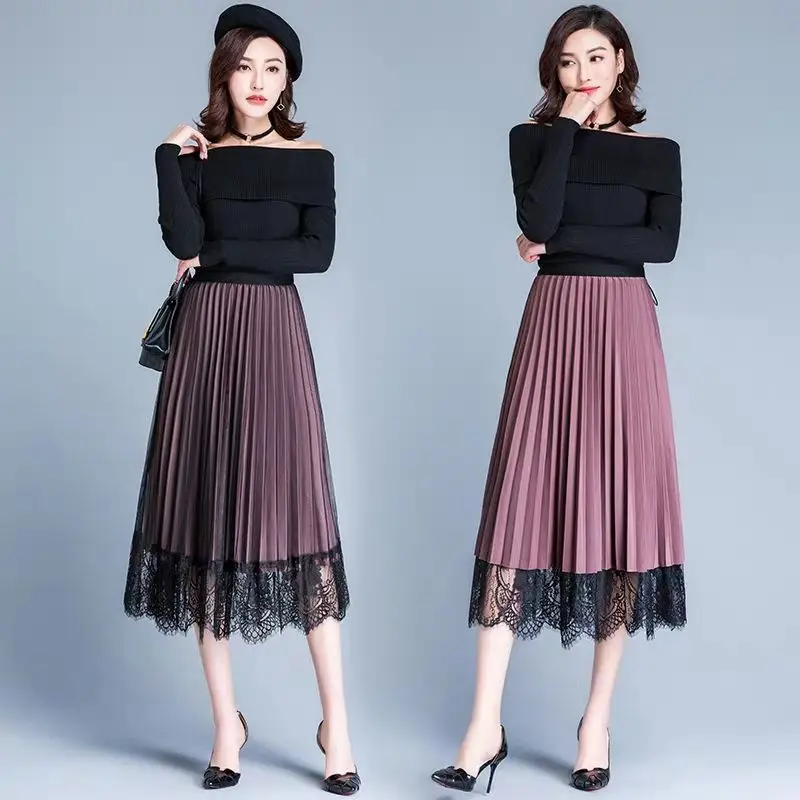 Spring Women Suede Skirt Long Pleated Skirts Fashion Womens Saias Midi Faldas Vintage Women Midi Skirt
Spring Women Suede Skirt Long Pleated Skirts Fashion Womens Saias Midi Faldas Vintage Women Midi Skirt
