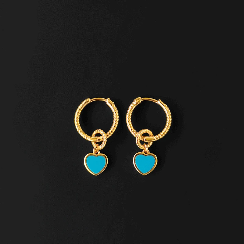 S925 sterling silver lake blue love hoop earrings low luxury high-end banquet gifts women low luxury gifts women trendy fashion
S925 sterling silver lake blue love hoop earrings low luxury high-end banquet gifts women low luxury gifts women trendy fashion