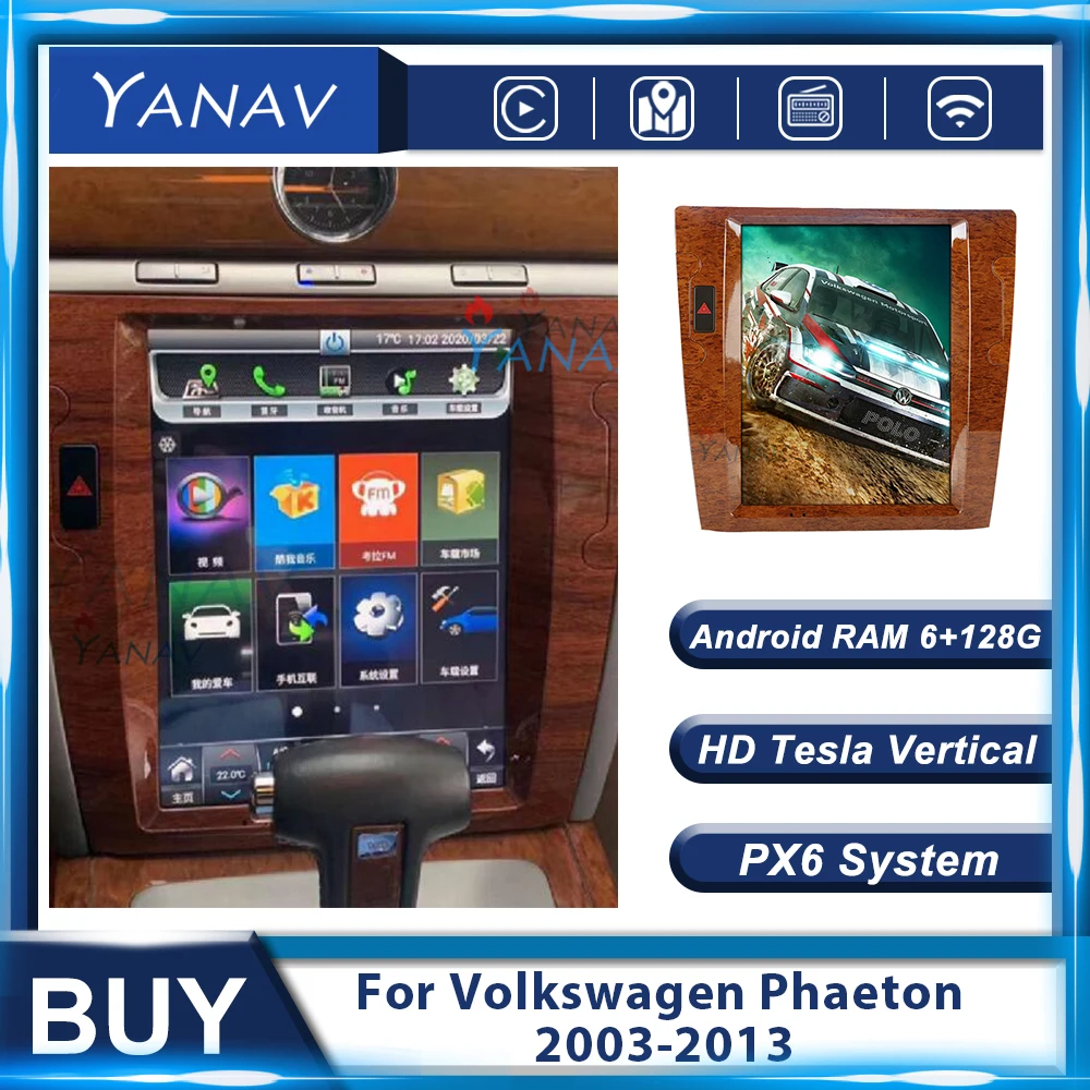 Android Multimedia Player Stereo Head Unit Car Radio For Volkswagen Phaeton 2003-2013 Auto DSP Tesla Vertical Screen Audio
Android Multimedia Player Stereo Head Unit Car Radio For Volkswagen Phaeton 2003-2013 Auto DSP Tesla Vertical Screen Audio